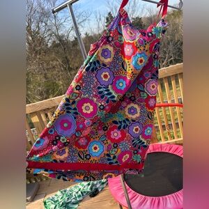 Hannah Anderson multicolored floral sleeveless cotton dress 
Size 120 (6/7)
